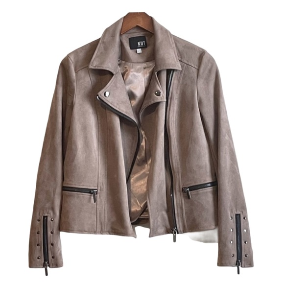 Kut from the Kloth Jackets & Blazers - NWOT Kut From The Kloth Faux Suede Drape Moto Jacket Sz S